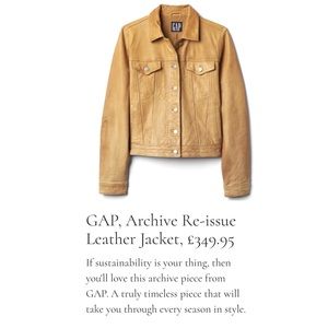 Gap 90s Reissue Leather Trucker Jacket NWT